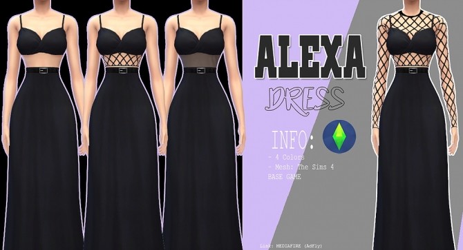 Sims 4 Alexa dress at Kass