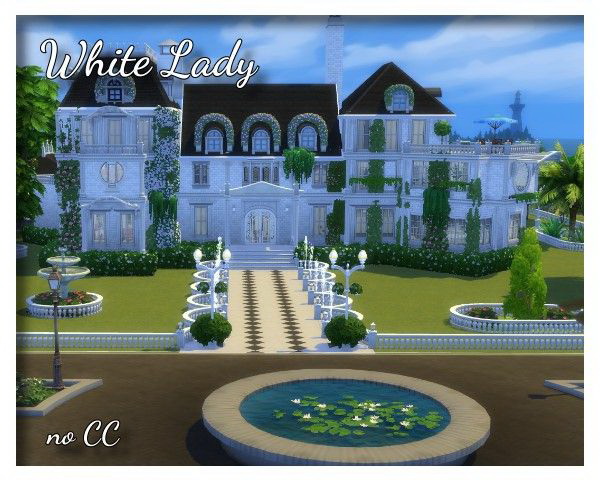 Sims 4 White Lady mansion by Oldbox at All 4 Sims