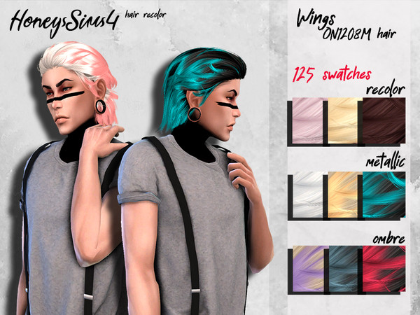 Sims 4 Male hair recolor Wings ON1208 by HoneysSims4 at TSR