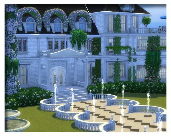 White Lady mansion by Oldbox at All 4 Sims » Sims 4 Updates