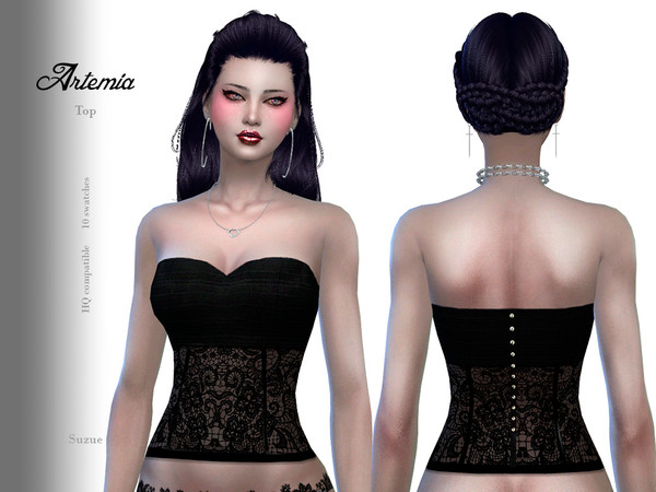 Sims 4 Artemia Top by Suzue at TSR