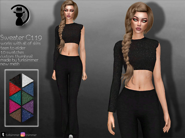 Sims 4 Sweater C119 by turksimmer at TSR