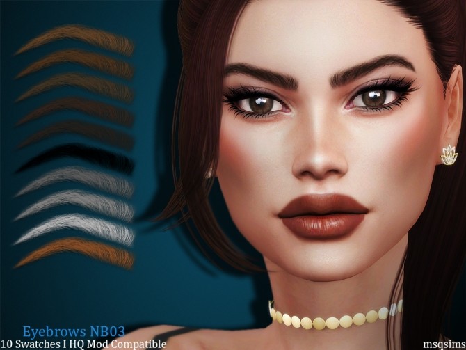 Sims 4 Eyebrows NB03 at MSQ Sims