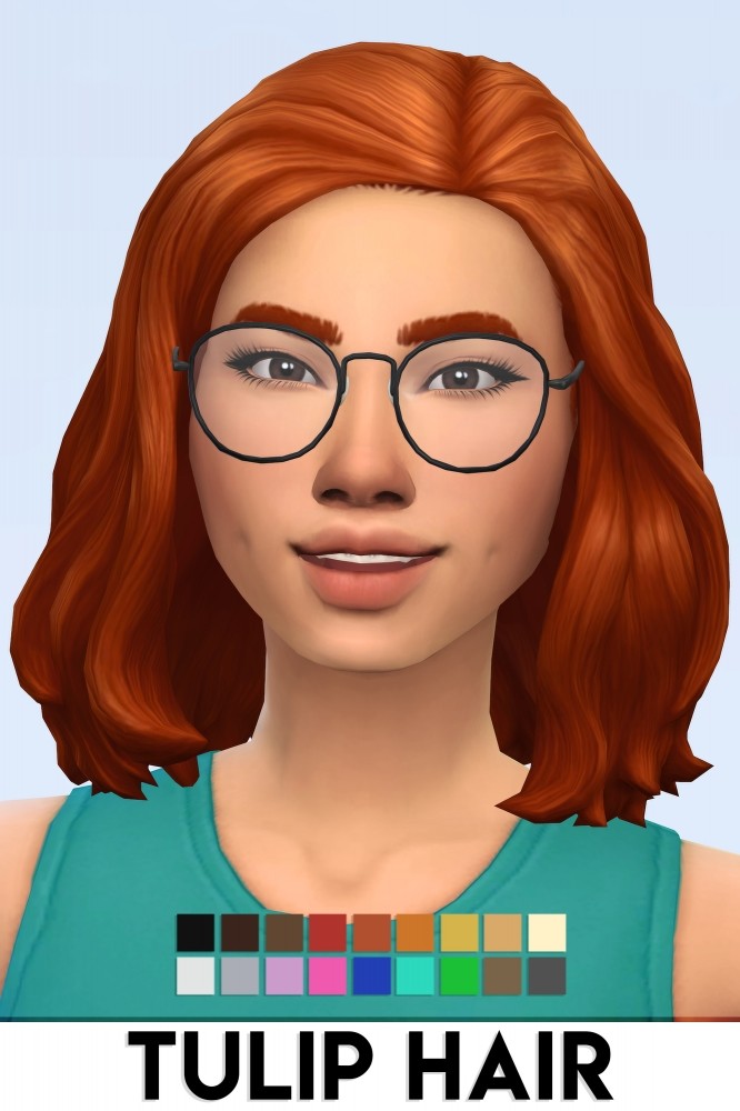 Sims 4 TULIP HAIR at Vikai