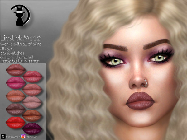 Sims 4 Lipstick M112 by turksimmer at TSR
