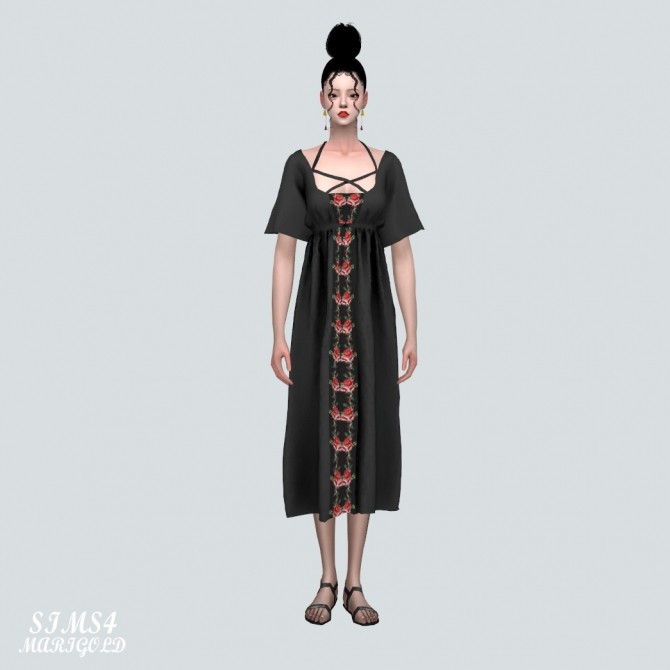Sims 4 Ribbon Summer Long Dress at Marigold