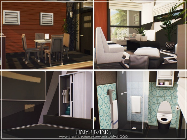 Sims 4 Tiny Living home by MychQQQ at TSR