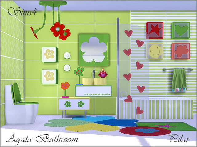 Sims 4 ARP Bathroom and walls by Pilar at SimControl