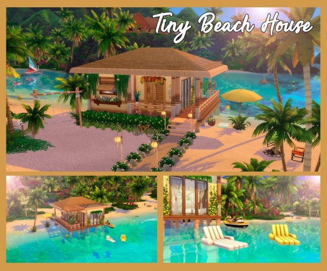 Sims 4 Tiny Beach House at Lily Sims