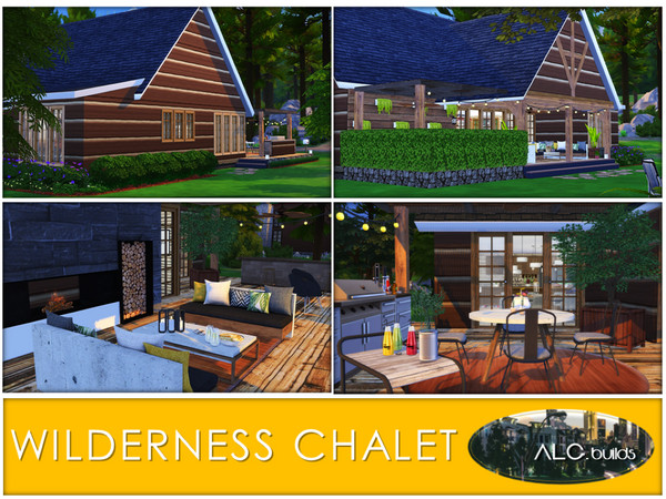 Sims 4 Wilderness Chalet by ALGbuilds at TSR