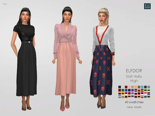 Sims 4 Holly Skirt High at Elfdor Sims