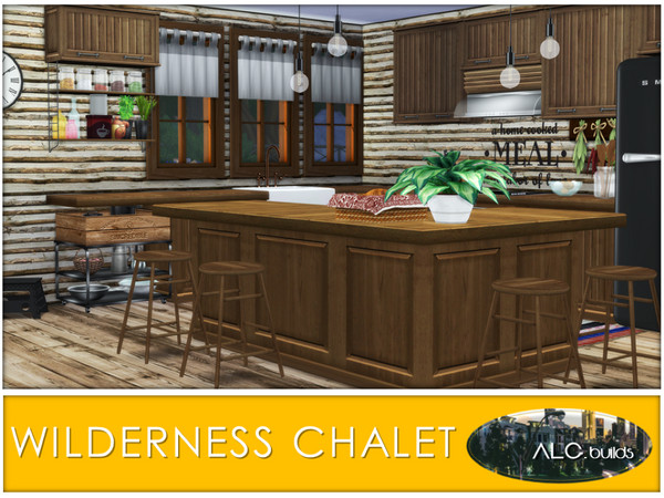 Sims 4 Wilderness Chalet by ALGbuilds at TSR