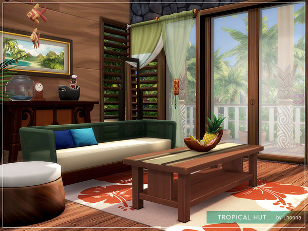 Sims 4 Tropical Hut by Lhonna at TSR