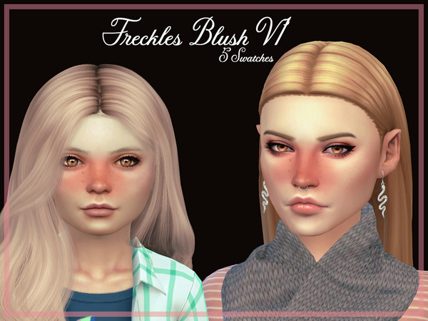 Sims 4 Freckles Blush V1 by Reevaly at TSR