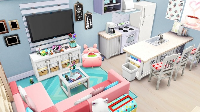 Sims 4 STUDENT MOM APARTMENT at Aveline Sims