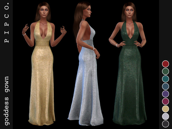 Sims 4 Goddess gown by Pipco at TSR