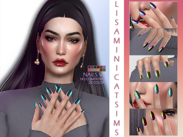 Sims 4 LMCS Nails V6 by Lisaminicatsims at TSR