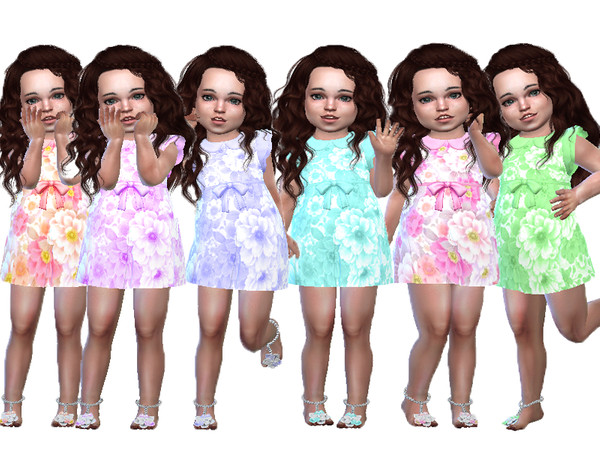 Sims 4 Toddler flower dress by TrudieOpp at TSR