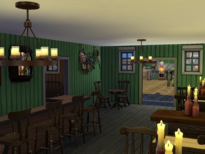 Sims 4 Rorbua Vertshus bar at KyriaT’s Sims 4 World