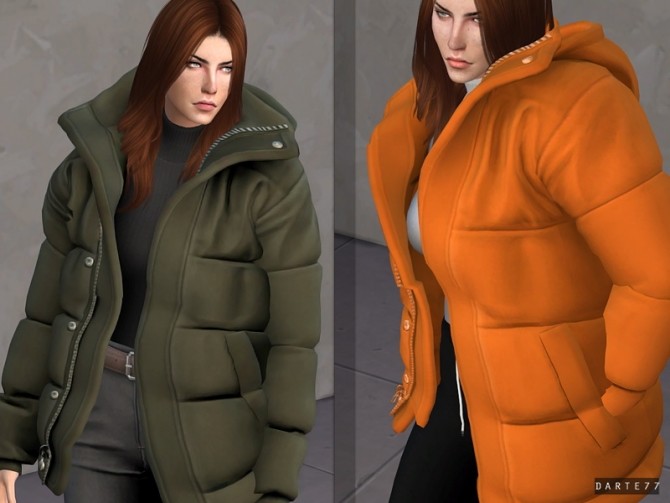 Sims 4 Oversized Puffer Jacket F at Darte77