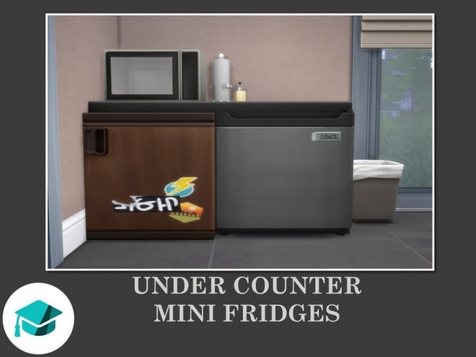 Sims 4 Under Counter Mini Fridges by Teknikah at Mod The Sims