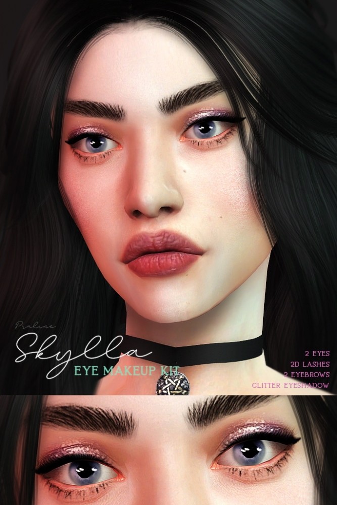 Sims 4 Skylla eye make up set at Praline Sims