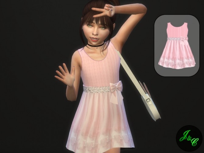 Sims 4 Lace Dress by CarolLR at TSR