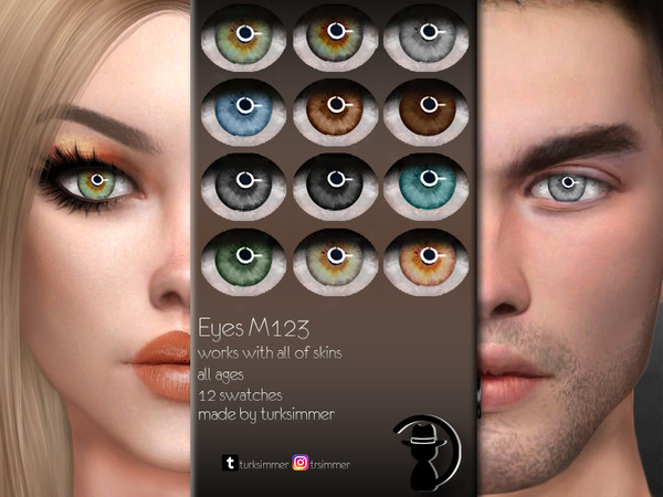 Sims 4 Eyes M123 by turksimmer at TSR