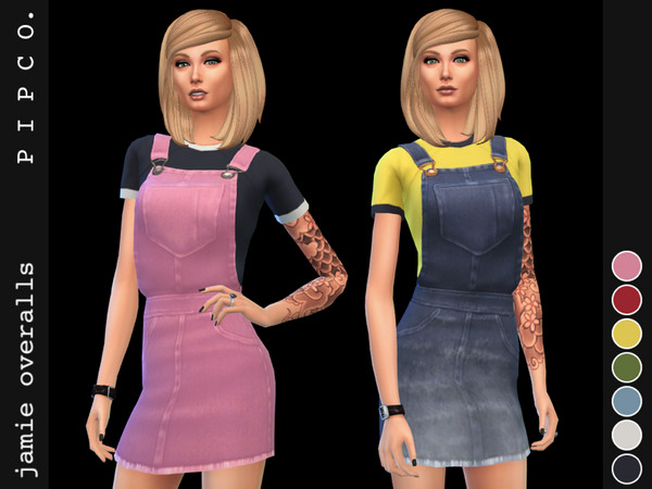 Sims 4 Jamie overalls by Pipco at TSR
