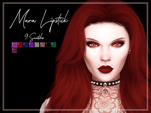 Sims 4 Mara Lipstick by Reevaly at TSR