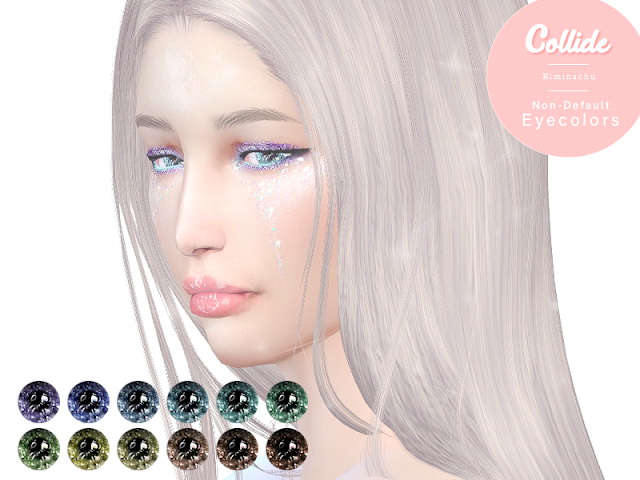 Sims 4 Collide Non Default Eye Color at Kiminachu CC