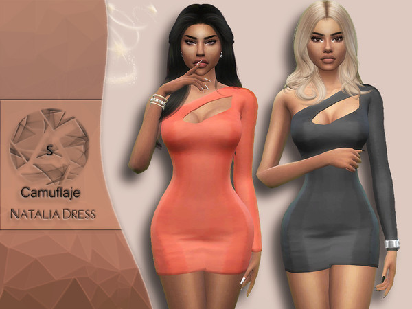 Sims 4 Natalia Dress by Camuflaje at TSR
