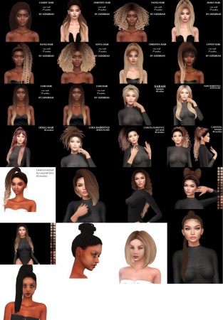 Fixed hairstyles no shadows on face – BIG PACKAGE at Luxuriah Sims