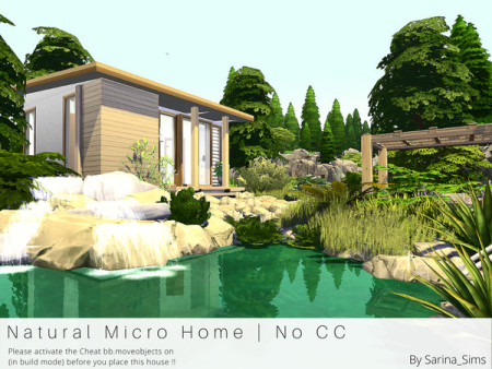 Natural Micro Home No CC by Sarina_Sims at TSR