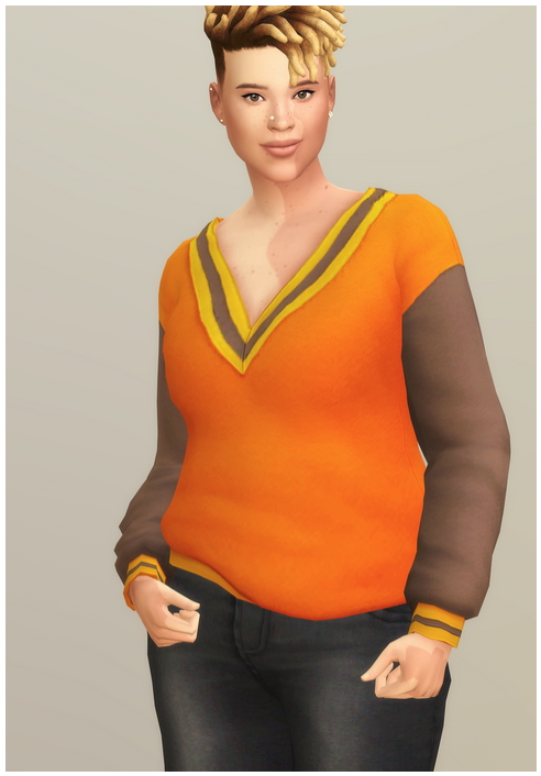 Sims 4 V neck Sweater at Rusty Nail