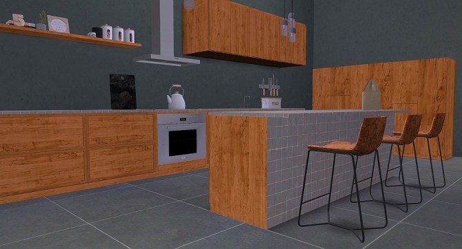 Sims 4 Recolors of sanoysims Eik Kitchen at Riekus13