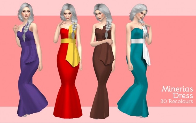 Sims 4 Minerias dress 30 recolours at Midnightskysims