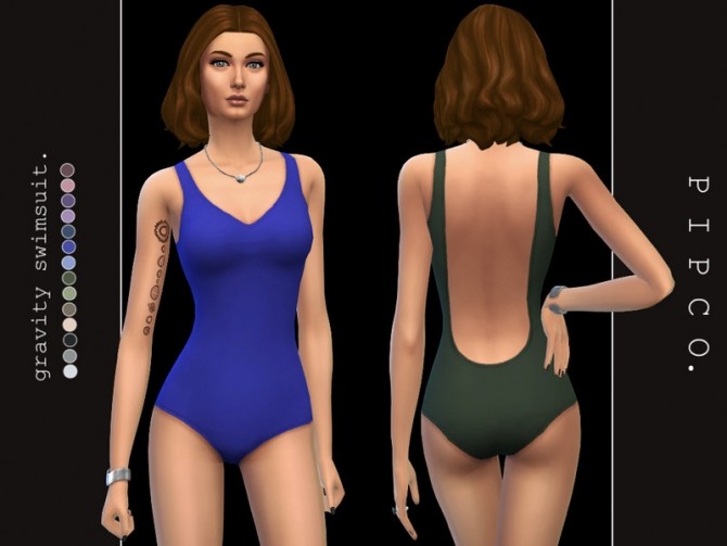 Sims 4 Gravity swimsuit by Pipco at TSR