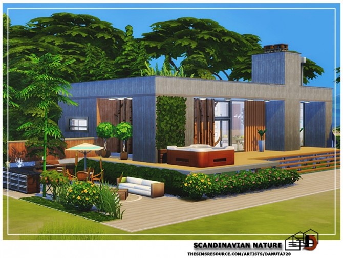 Sims 4 Scandinavian nature luxury home by Danuta720 at TSR