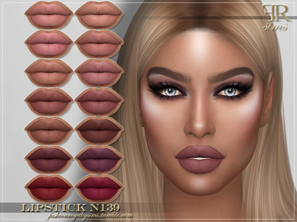 Sims 4 FRS Lipstick N139 by FashionRoyaltySims at TSR
