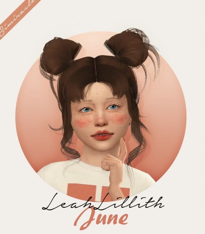 Sims 4 LeahLillith June Hair Kids Version at Simiracle