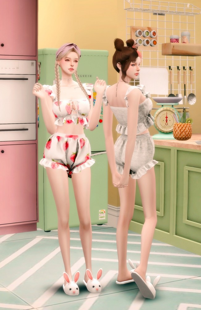Sims 4 Sweet pajama set at RIMINGs