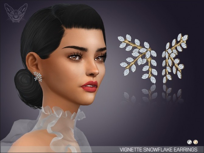 Sims 4 Vignette Crystal Earrings at Giulietta