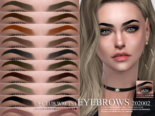 Sims 4 Eyebrows 202002 by S Club WM at TSR