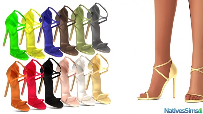 Sims 4 Sandals Patent Leather at Natives Sims 4