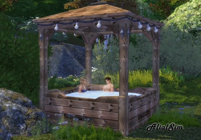 Sims 4 Rustic Hot Tub at Alial Sim