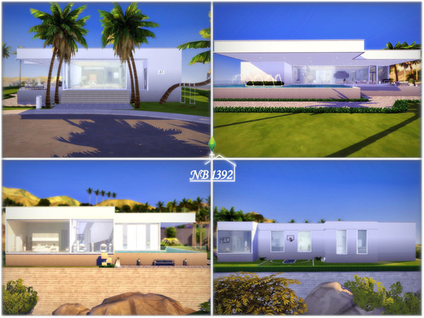 Sims 4 Modern Glass house by nobody1392 at TSR