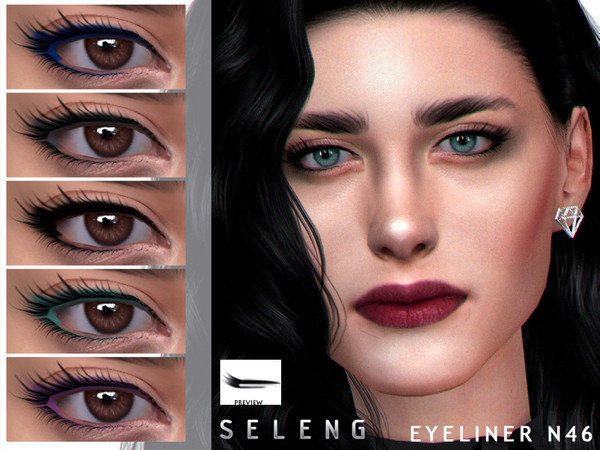 Sims 4 Eyeliner N46 by Seleng at TSR
