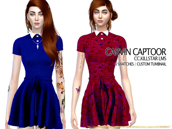 Sims 4 Killstar LMS dress by carvin captoor at TSR