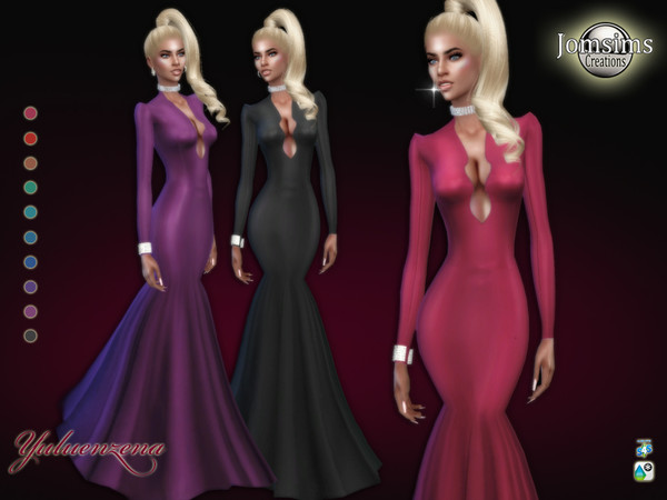 Sims 4 Yuluenzena dress by jomsims at TSR
